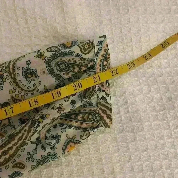 Talbots Boho Paisley Lightweight Cotton Top Size Large Petite Grandma Bohemian - Picture 8 of 10